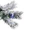 7.5ft. Pre-Lit Flocked Glacier Pine Artificial Christmas Tree, Multicolor LED Lights